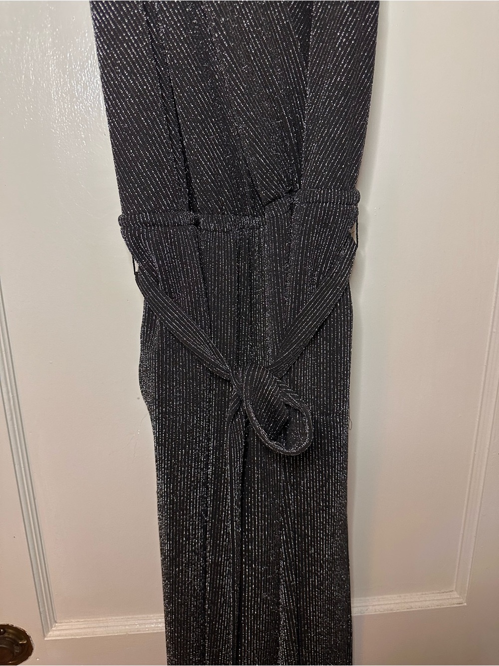 Lane Bryant Black Metallic Jumpsuit